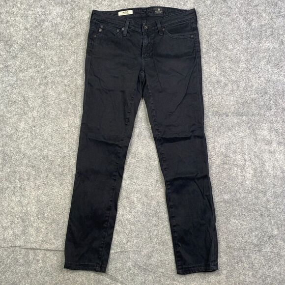 AG Adriano Goldschmeid Jeans Size 26 The Stilt Cigarette Black Stretch - Picture 1 of 7